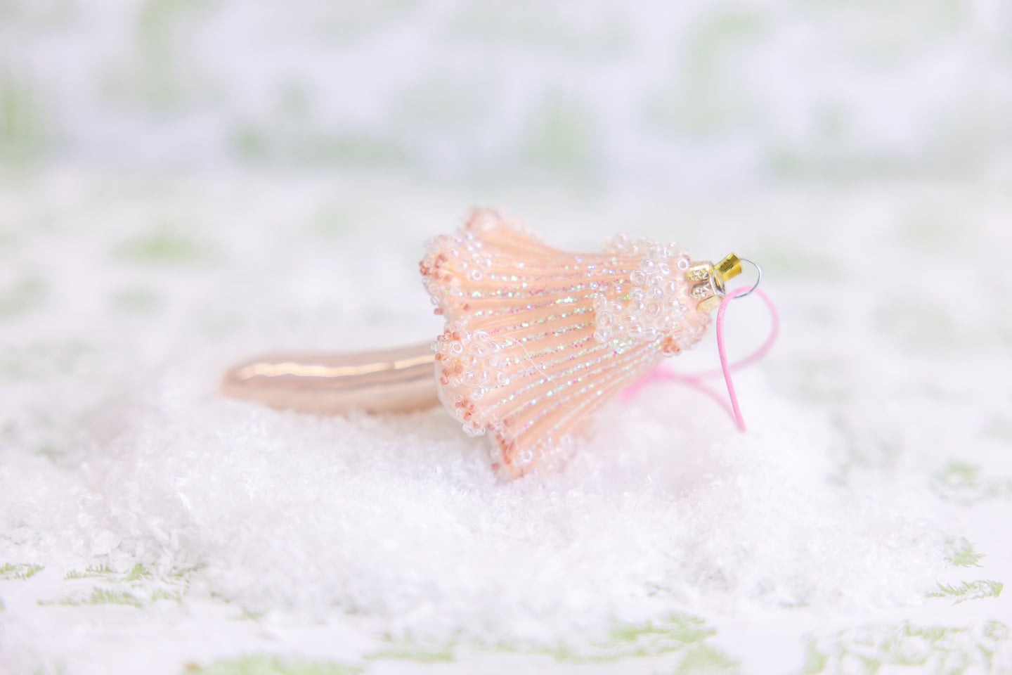Frosted Mushroom Ornament